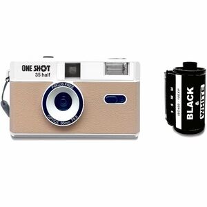 One Shot 35 Half Camera Mocha Color FILM AND BATTERIES INCLUDED